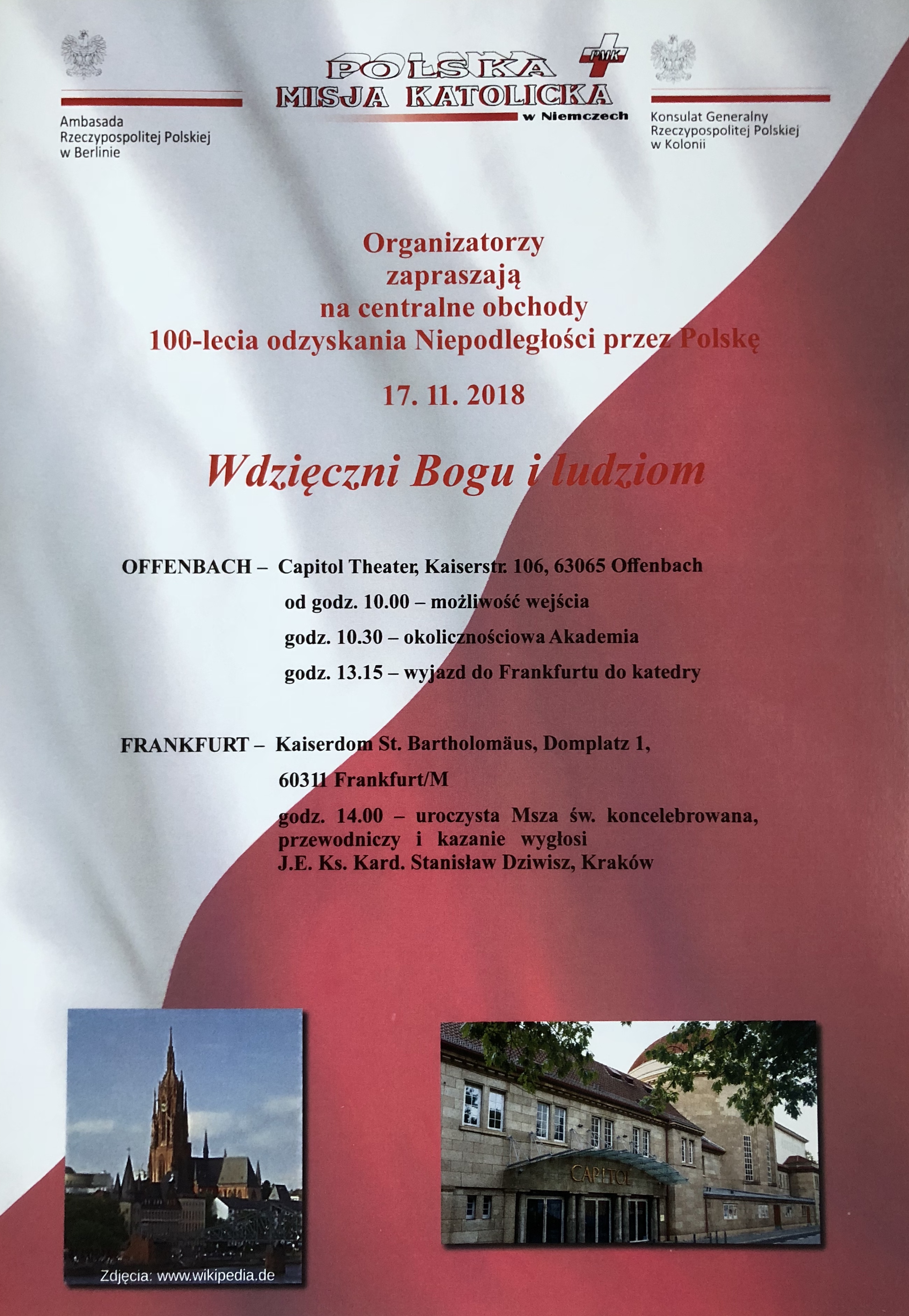 Uroczystości 100 lecia odzyskania Niepodległości przez Polskę